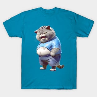 Funny Fat Cat Art Design Fat Kitten Cat Lover T-Shirt